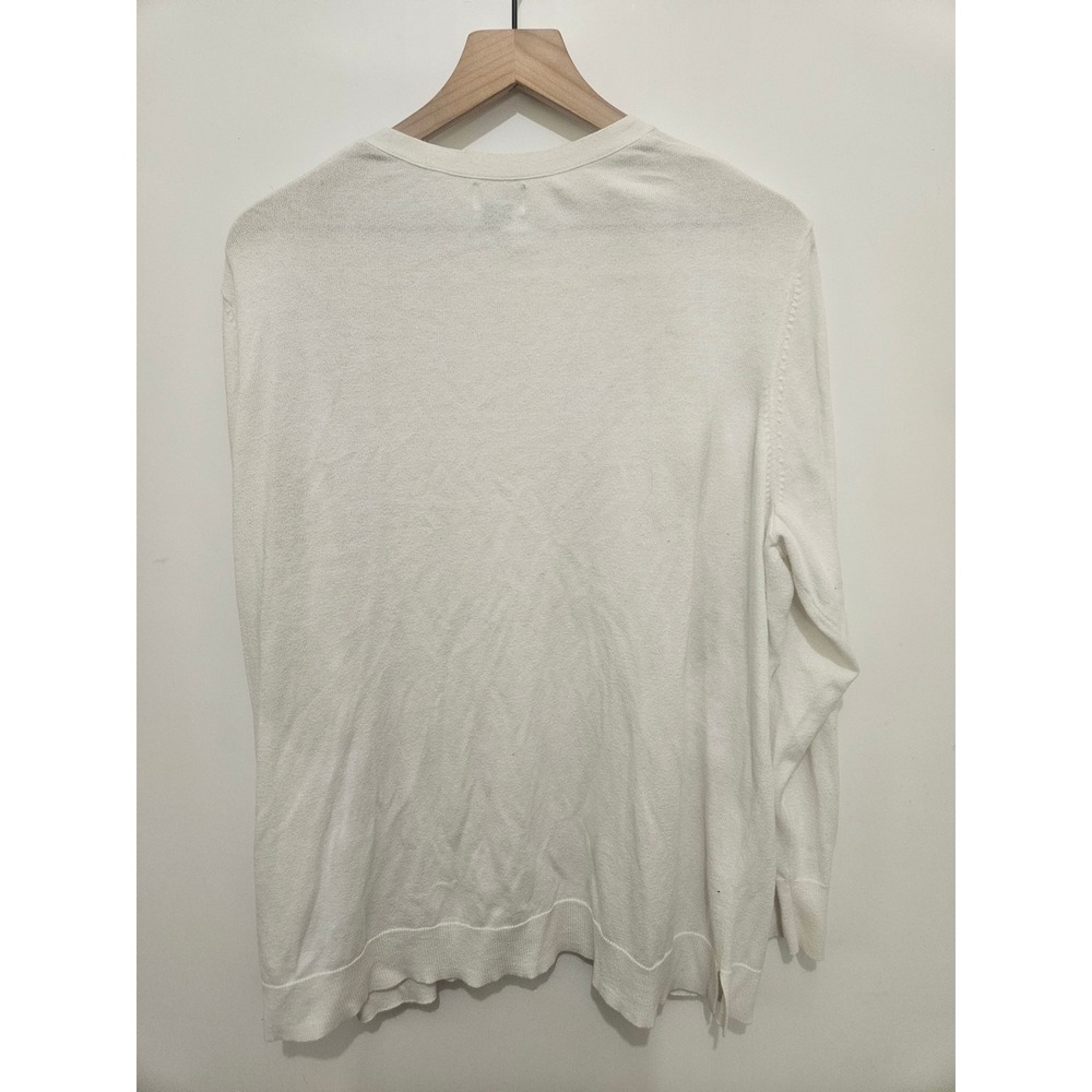 Old Navy White Open Front Cardigan Sweater Womens 2X Plus Cotton Blend Long Slee - Picture 7 of 7